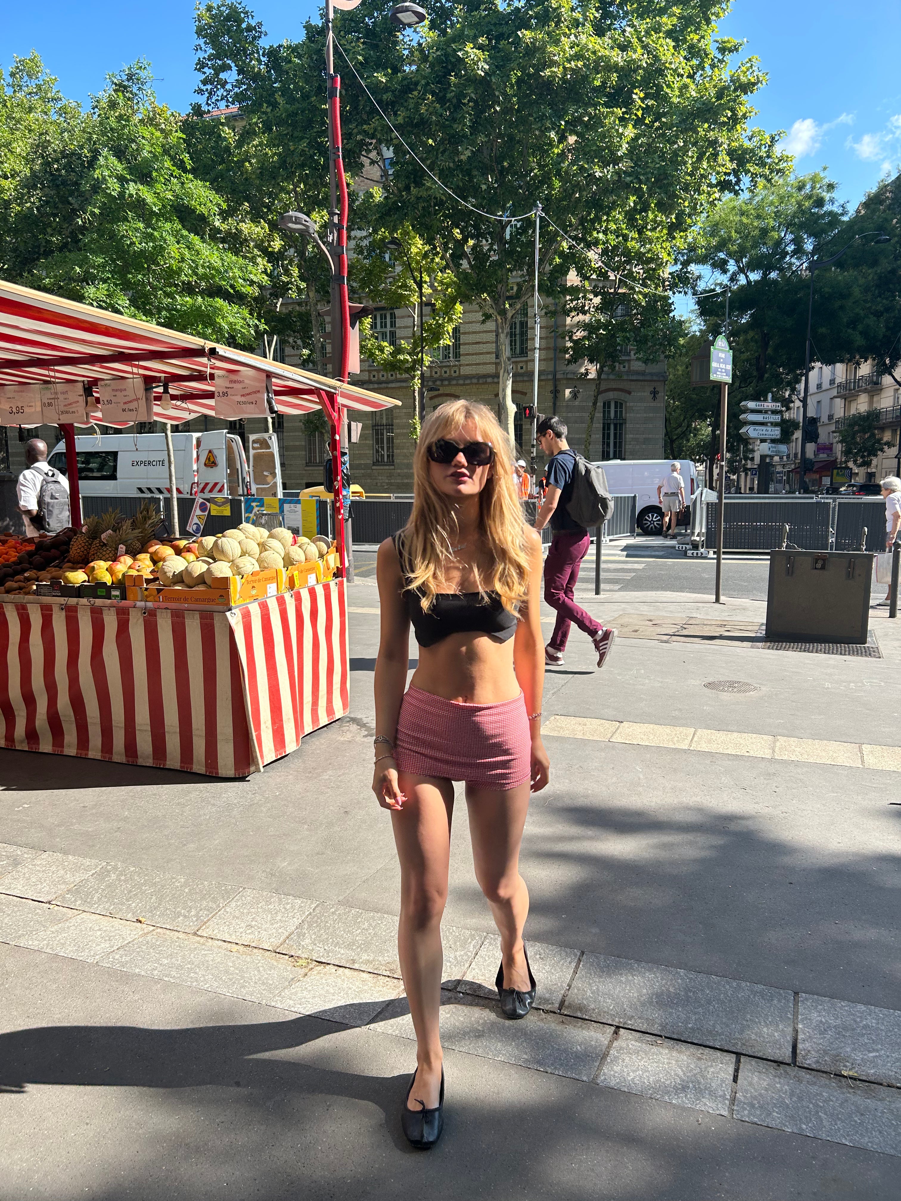 60'SET SKORT - RED GINGHAM